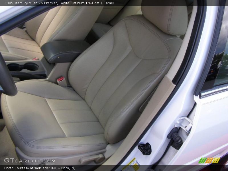 White Platinum Tri-Coat / Camel 2009 Mercury Milan V6 Premier