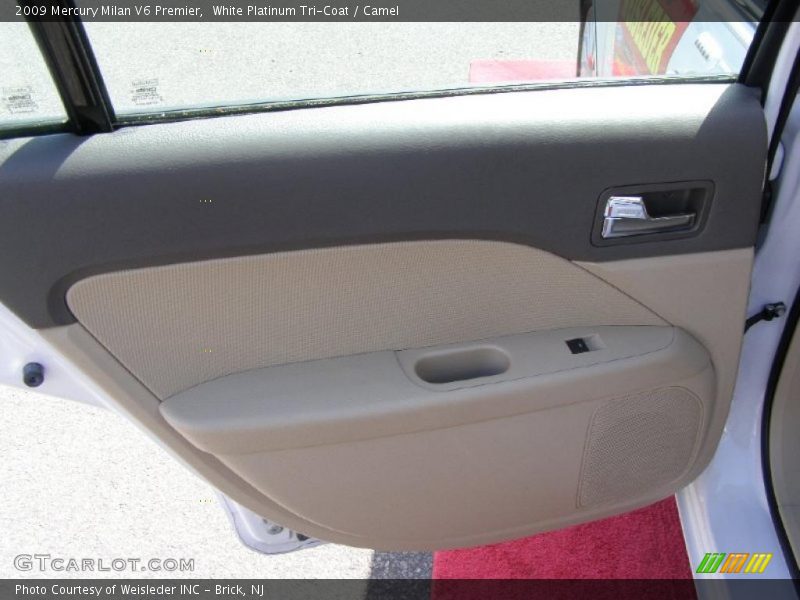 White Platinum Tri-Coat / Camel 2009 Mercury Milan V6 Premier