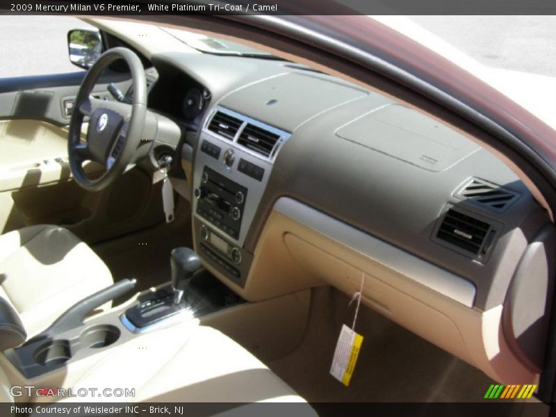 White Platinum Tri-Coat / Camel 2009 Mercury Milan V6 Premier