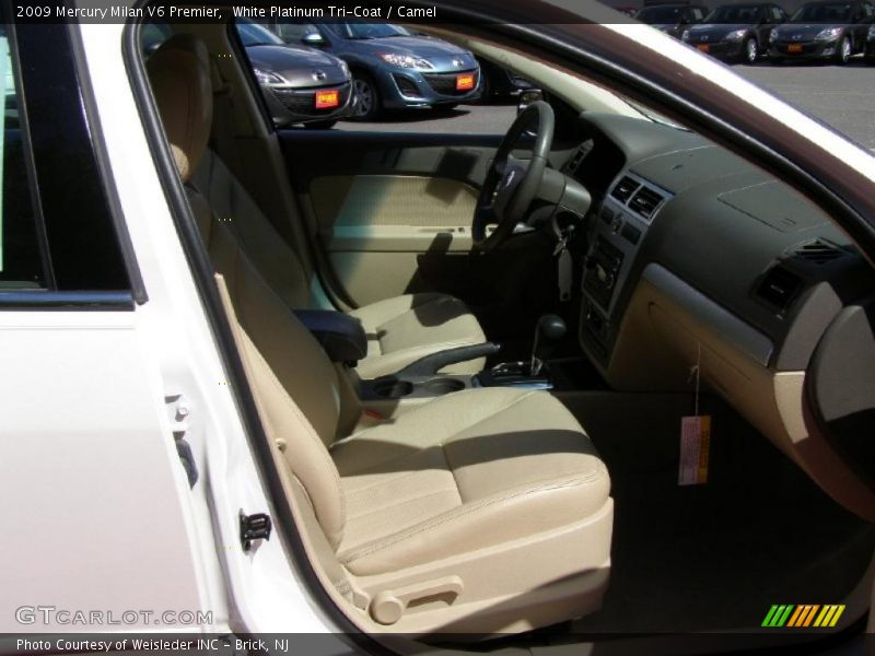 White Platinum Tri-Coat / Camel 2009 Mercury Milan V6 Premier