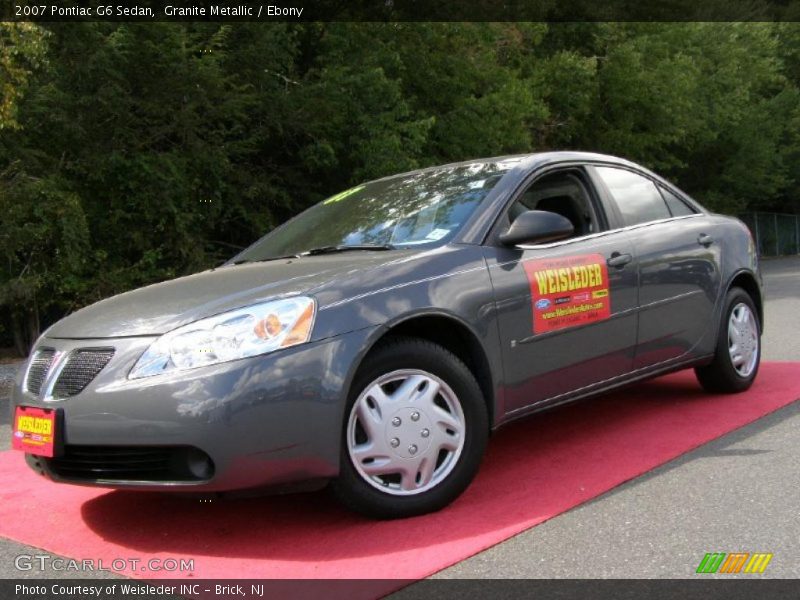 Granite Metallic / Ebony 2007 Pontiac G6 Sedan