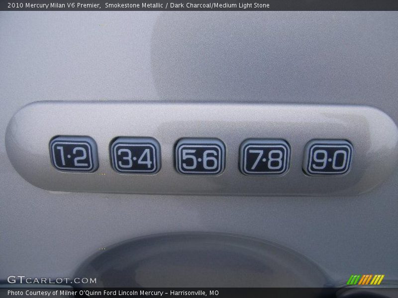 Smokestone Metallic / Dark Charcoal/Medium Light Stone 2010 Mercury Milan V6 Premier