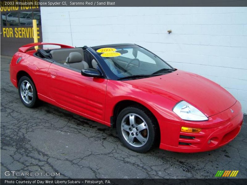 Saronno Red / Sand Blast 2003 Mitsubishi Eclipse Spyder GS