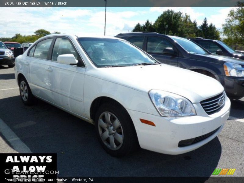 White / Black 2006 Kia Optima LX
