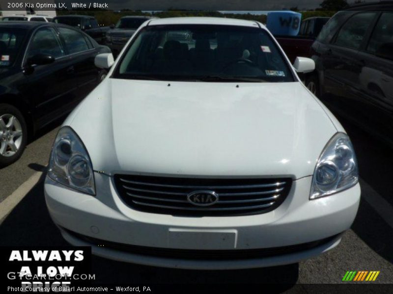 White / Black 2006 Kia Optima LX