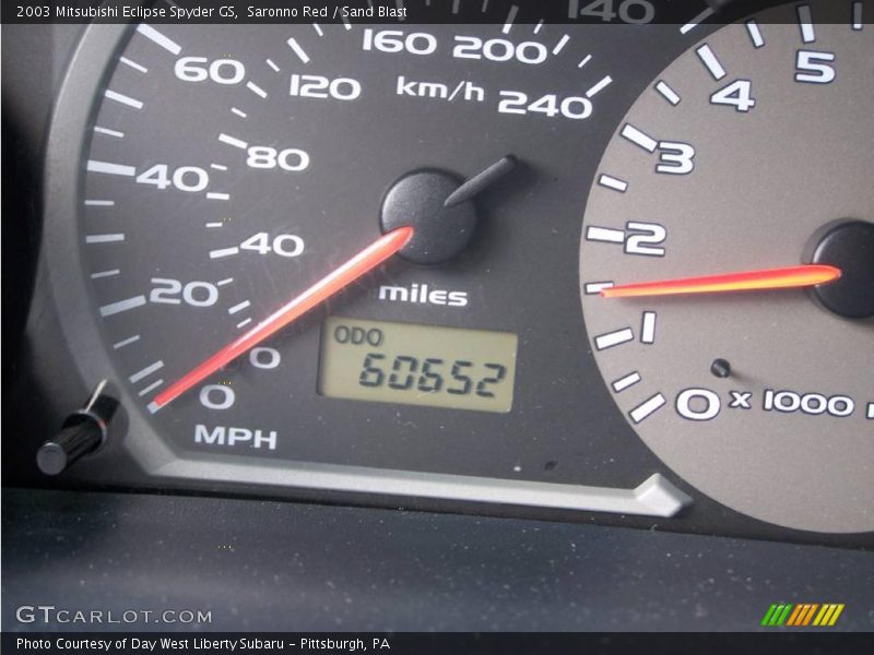 Saronno Red / Sand Blast 2003 Mitsubishi Eclipse Spyder GS