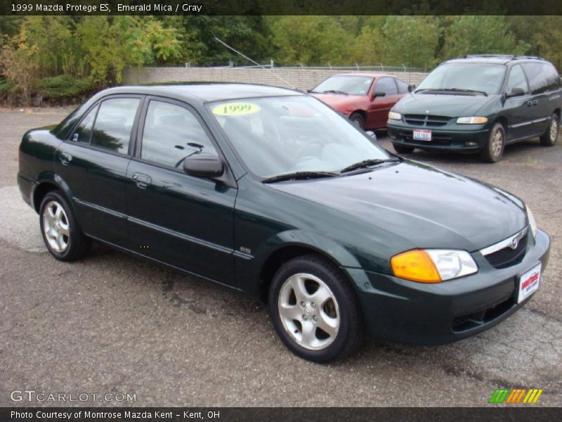 Emerald Mica / Gray 1999 Mazda Protege ES