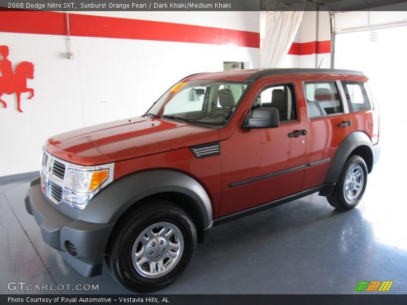 Sunburst Orange Pearl / Dark Khaki/Medium Khaki 2008 Dodge Nitro SXT