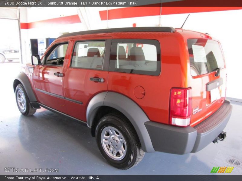 Sunburst Orange Pearl / Dark Khaki/Medium Khaki 2008 Dodge Nitro SXT