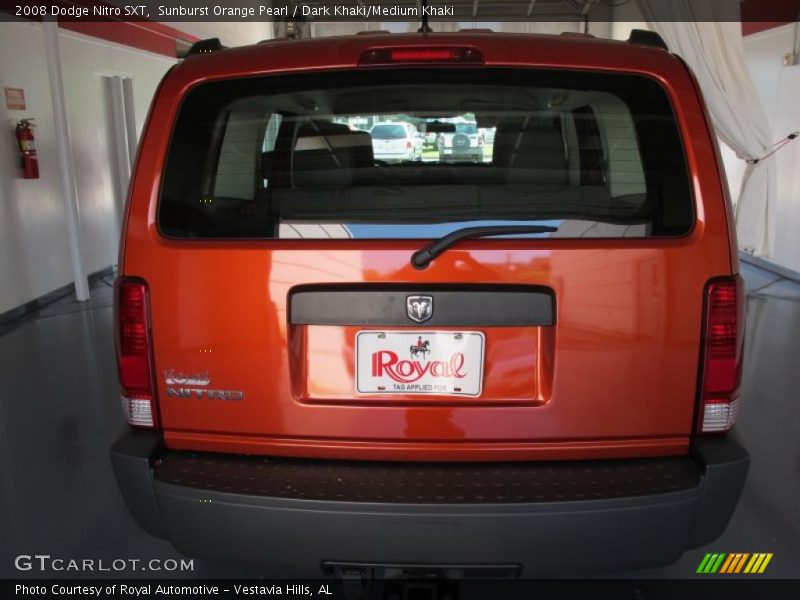 Sunburst Orange Pearl / Dark Khaki/Medium Khaki 2008 Dodge Nitro SXT