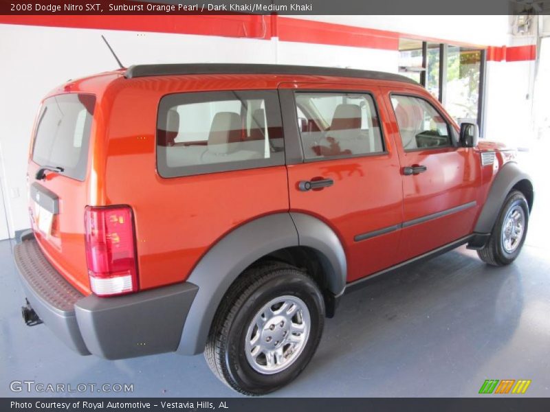 Sunburst Orange Pearl / Dark Khaki/Medium Khaki 2008 Dodge Nitro SXT