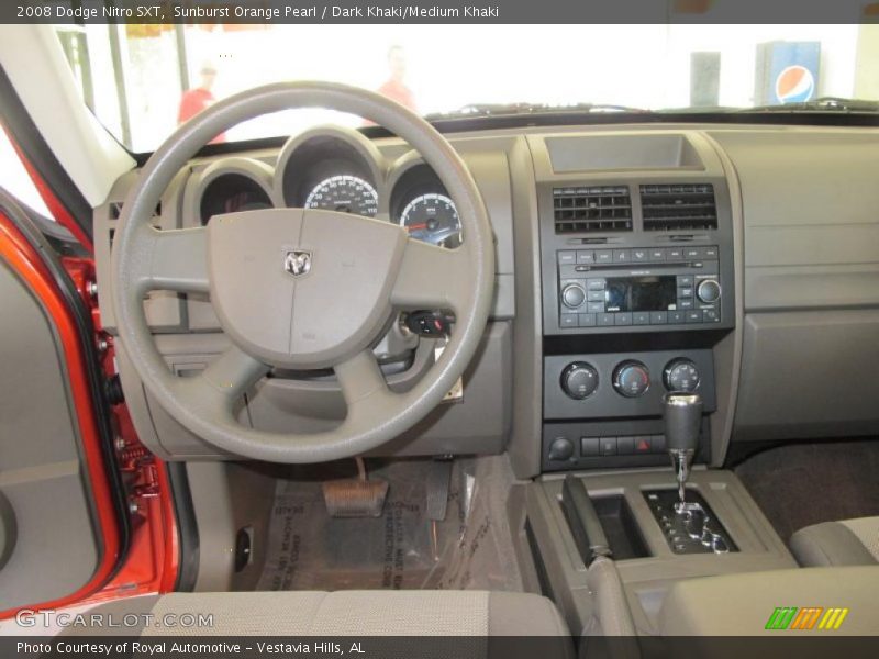 Sunburst Orange Pearl / Dark Khaki/Medium Khaki 2008 Dodge Nitro SXT