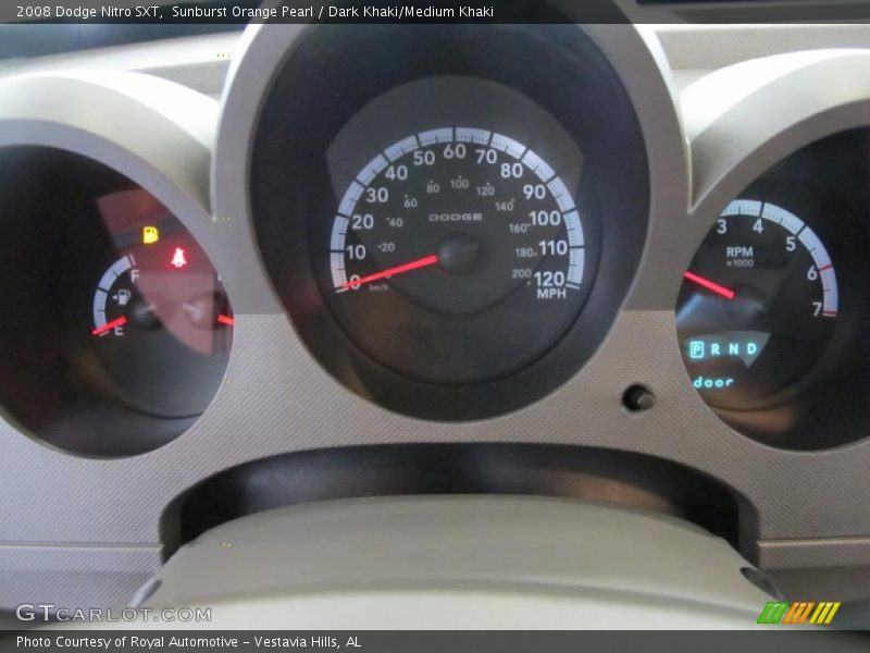 Sunburst Orange Pearl / Dark Khaki/Medium Khaki 2008 Dodge Nitro SXT