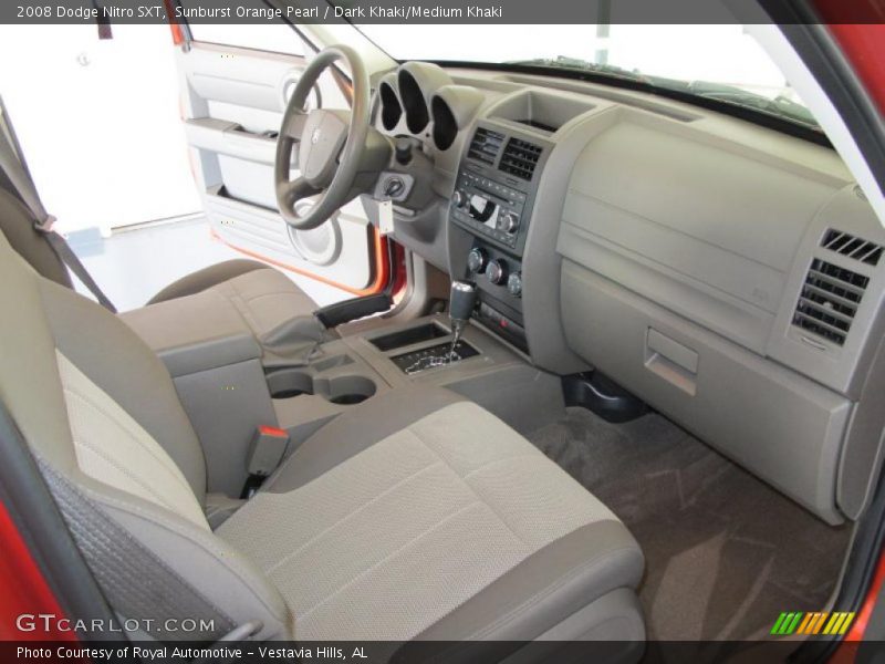 Sunburst Orange Pearl / Dark Khaki/Medium Khaki 2008 Dodge Nitro SXT
