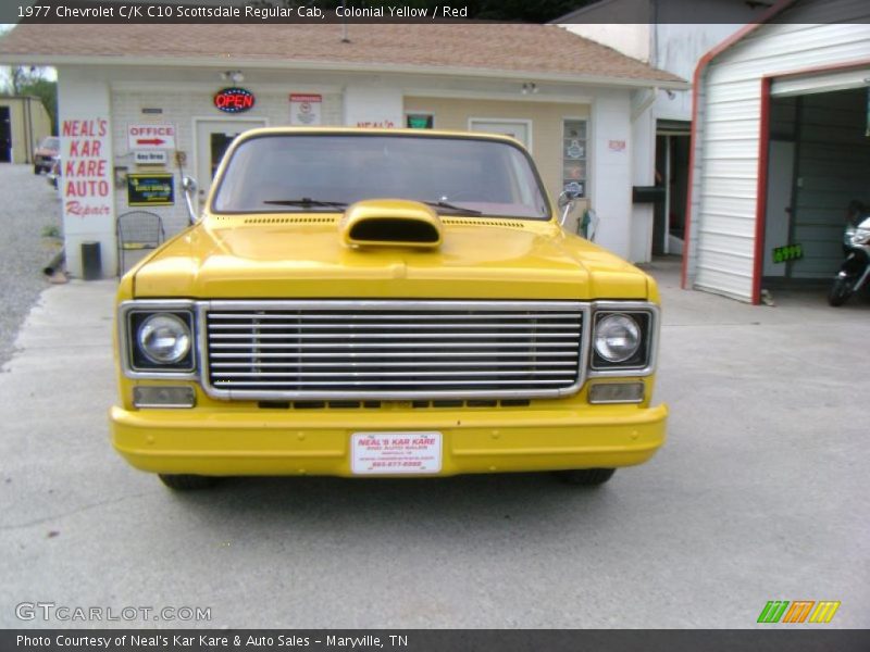 Colonial Yellow / Red 1977 Chevrolet C/K C10 Scottsdale Regular Cab