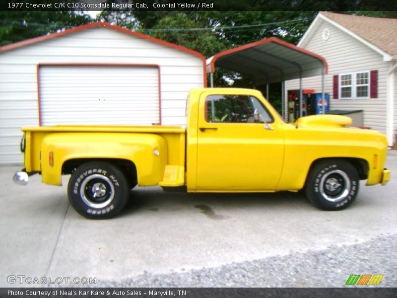 Colonial Yellow / Red 1977 Chevrolet C/K C10 Scottsdale Regular Cab