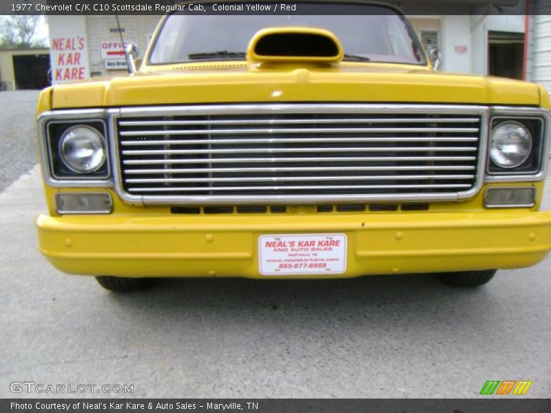 Colonial Yellow / Red 1977 Chevrolet C/K C10 Scottsdale Regular Cab