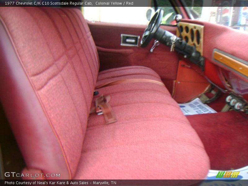 Colonial Yellow / Red 1977 Chevrolet C/K C10 Scottsdale Regular Cab