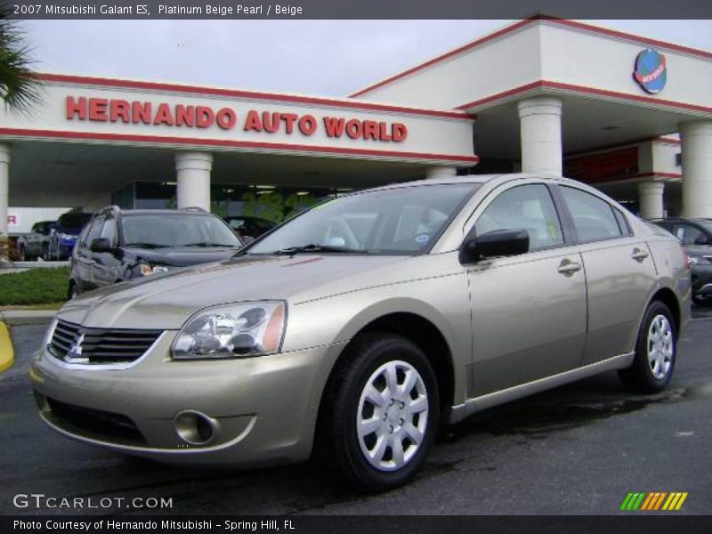 Platinum Beige Pearl / Beige 2007 Mitsubishi Galant ES