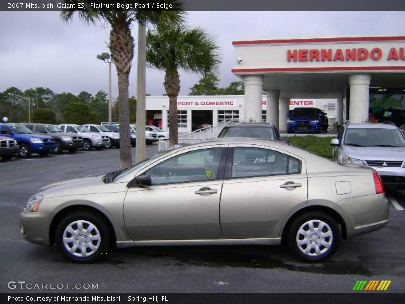 Platinum Beige Pearl / Beige 2007 Mitsubishi Galant ES