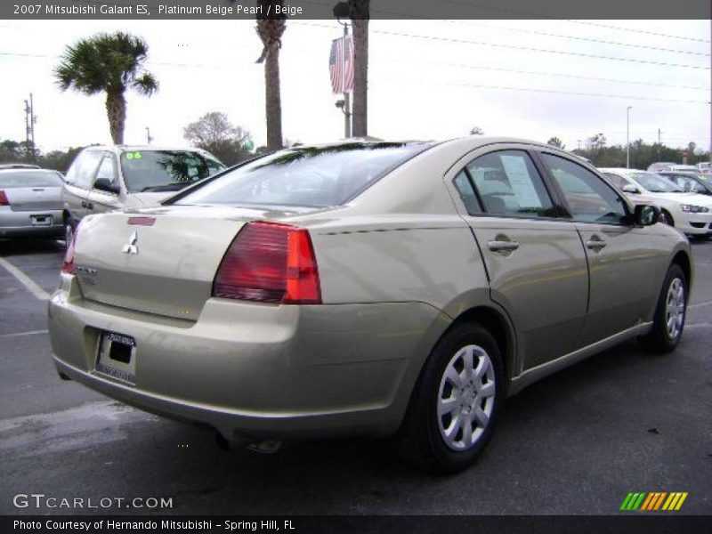 Platinum Beige Pearl / Beige 2007 Mitsubishi Galant ES