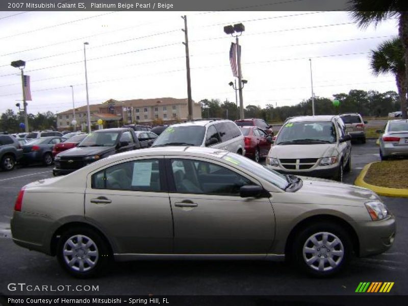 Platinum Beige Pearl / Beige 2007 Mitsubishi Galant ES