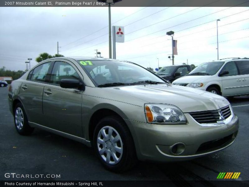 Platinum Beige Pearl / Beige 2007 Mitsubishi Galant ES