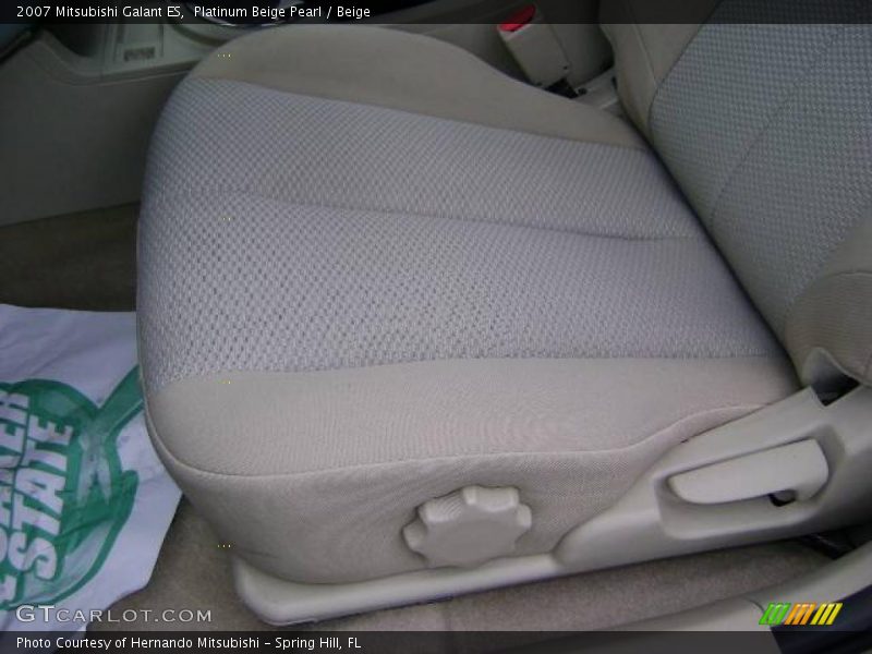 Platinum Beige Pearl / Beige 2007 Mitsubishi Galant ES