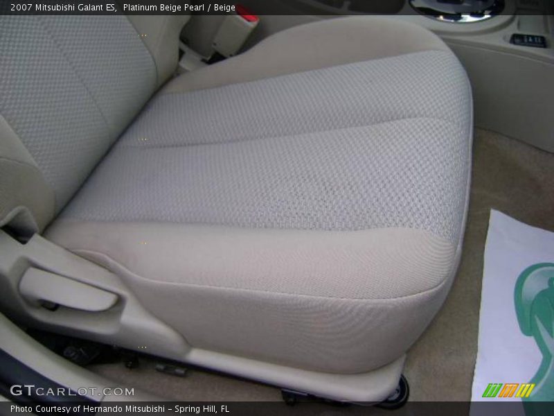 Platinum Beige Pearl / Beige 2007 Mitsubishi Galant ES
