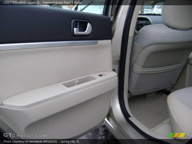 Platinum Beige Pearl / Beige 2007 Mitsubishi Galant ES