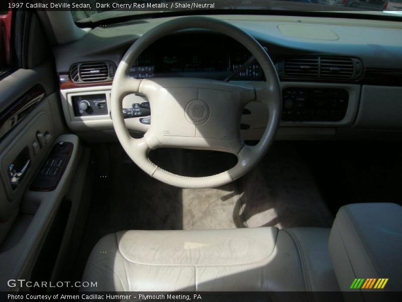 Dark Cherry Red Metallic / Shale/Neutral 1997 Cadillac DeVille Sedan