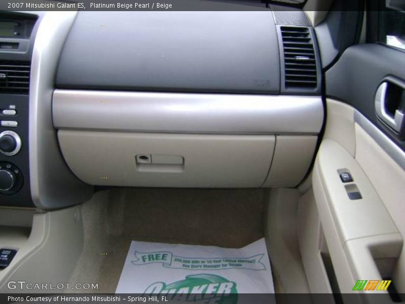 Platinum Beige Pearl / Beige 2007 Mitsubishi Galant ES