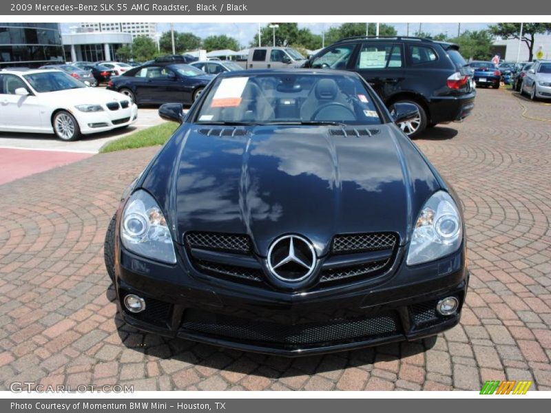 Black / Black 2009 Mercedes-Benz SLK 55 AMG Roadster