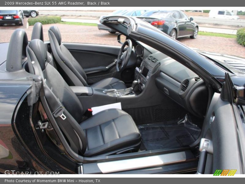 Black / Black 2009 Mercedes-Benz SLK 55 AMG Roadster