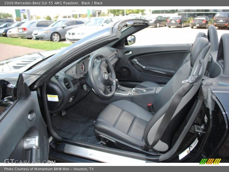 Black / Black 2009 Mercedes-Benz SLK 55 AMG Roadster