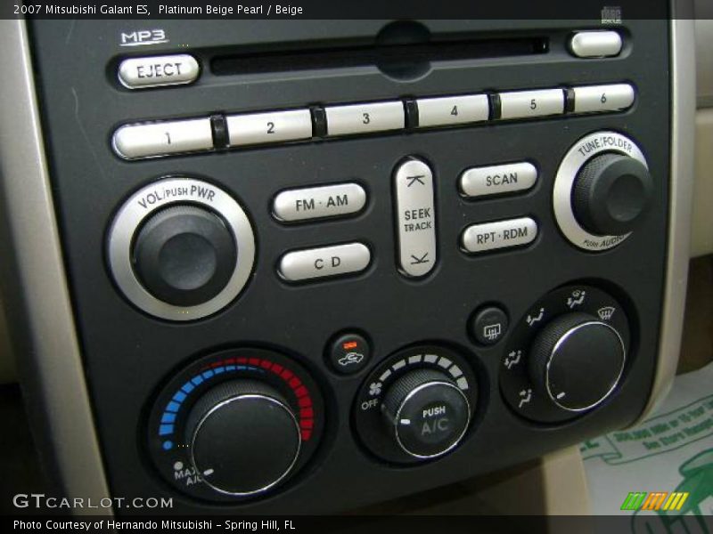 Platinum Beige Pearl / Beige 2007 Mitsubishi Galant ES
