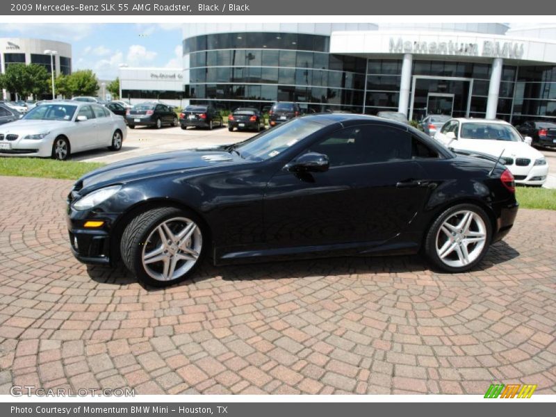 Black / Black 2009 Mercedes-Benz SLK 55 AMG Roadster
