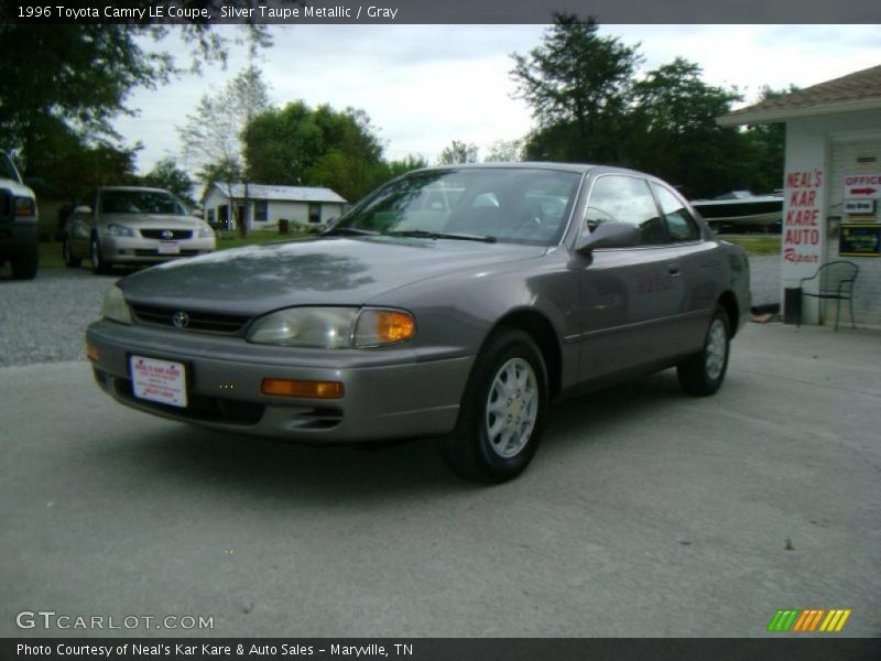 Silver Taupe Metallic / Gray 1996 Toyota Camry LE Coupe