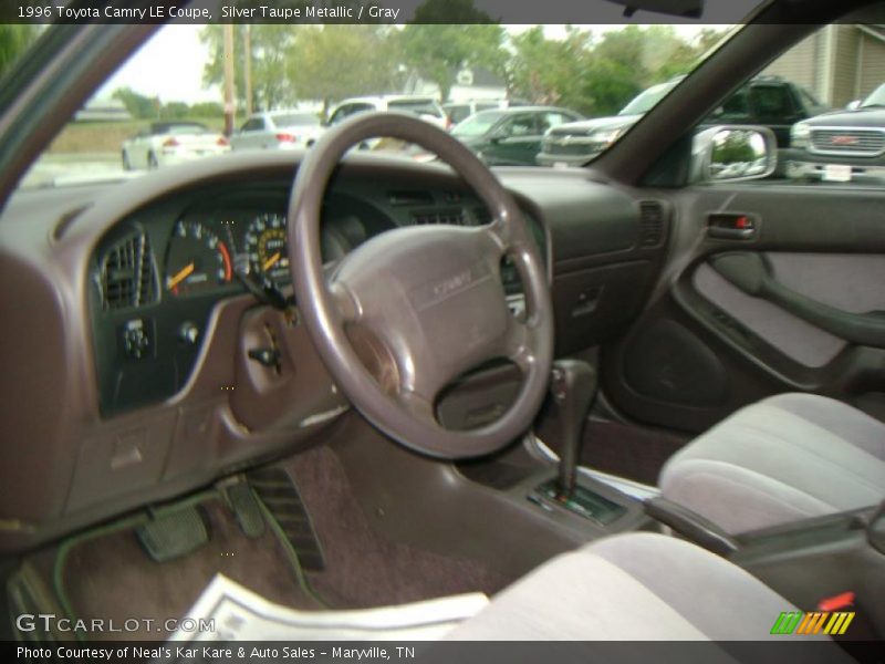 Silver Taupe Metallic / Gray 1996 Toyota Camry LE Coupe