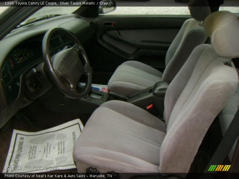 Silver Taupe Metallic / Gray 1996 Toyota Camry LE Coupe
