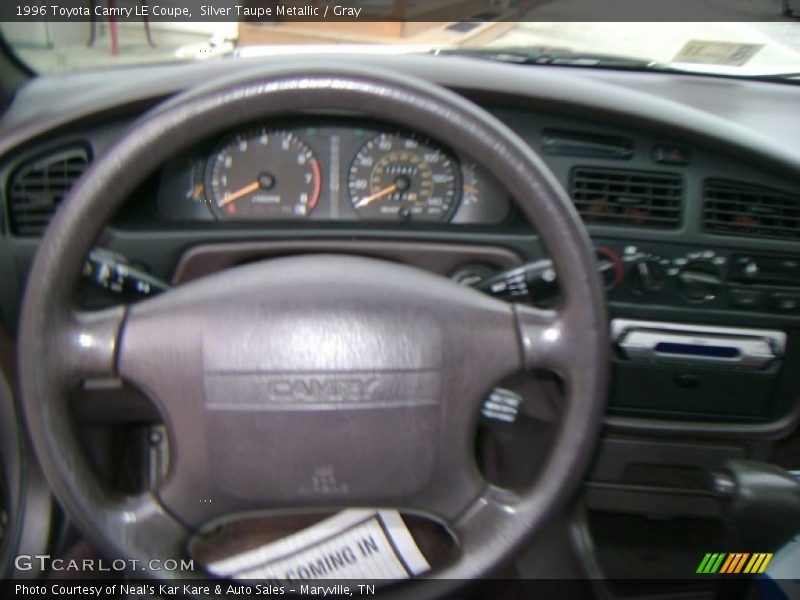 Silver Taupe Metallic / Gray 1996 Toyota Camry LE Coupe