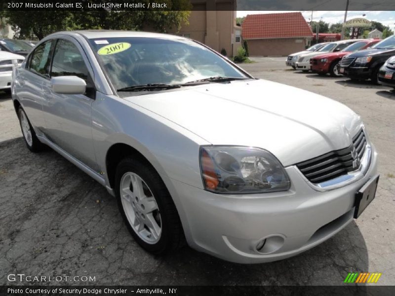 Liquid Silver Metallic / Black 2007 Mitsubishi Galant ES