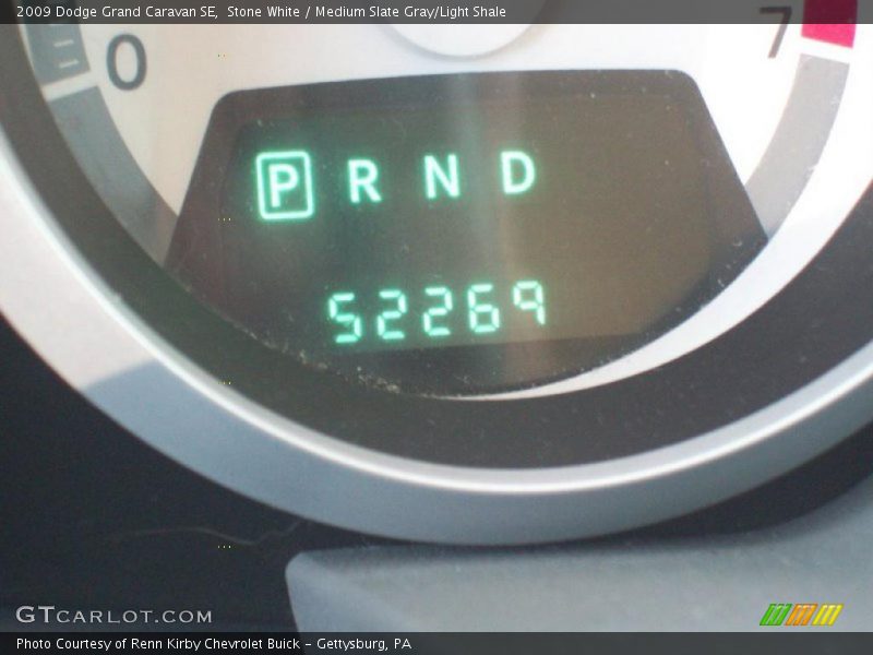 Stone White / Medium Slate Gray/Light Shale 2009 Dodge Grand Caravan SE