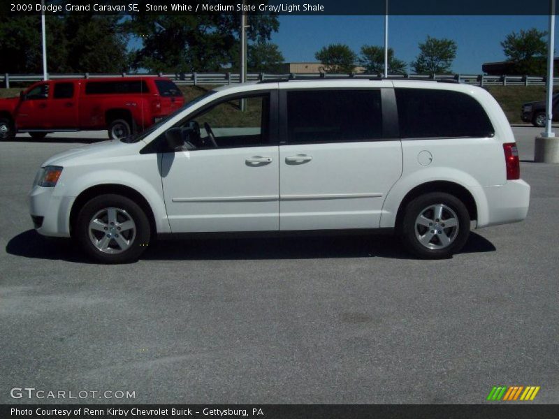 Stone White / Medium Slate Gray/Light Shale 2009 Dodge Grand Caravan SE