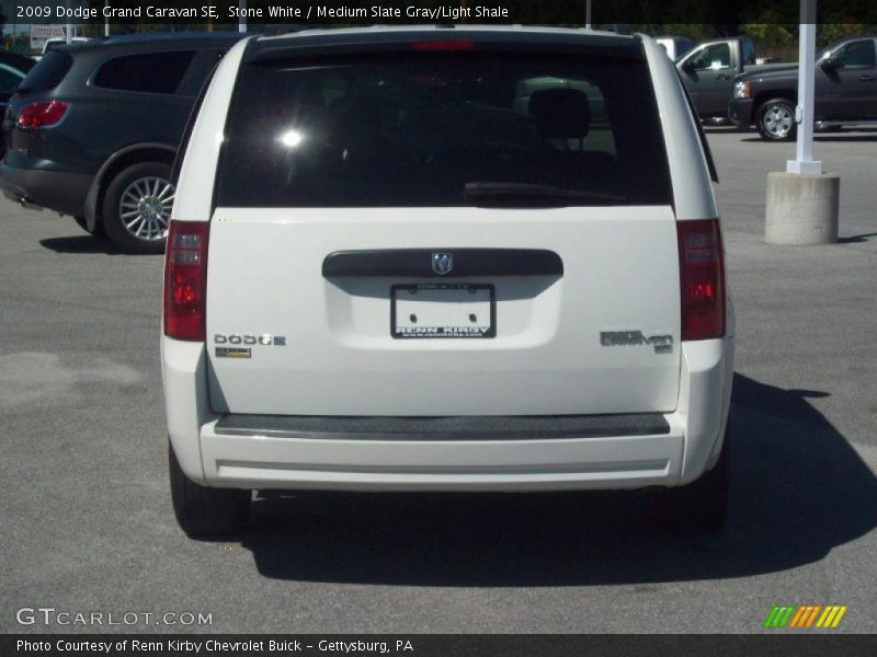 Stone White / Medium Slate Gray/Light Shale 2009 Dodge Grand Caravan SE