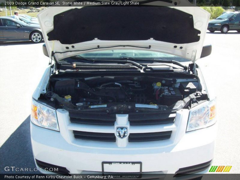 Stone White / Medium Slate Gray/Light Shale 2009 Dodge Grand Caravan SE