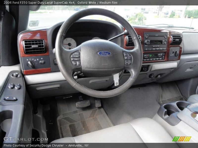 Oxford White / Medium Flint 2006 Ford F350 Super Duty Lariat SuperCab 4x4