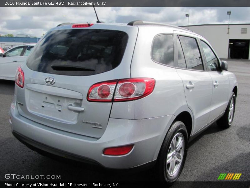 Radiant Silver / Gray 2010 Hyundai Santa Fe GLS 4WD