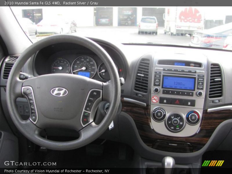 Radiant Silver / Gray 2010 Hyundai Santa Fe GLS 4WD