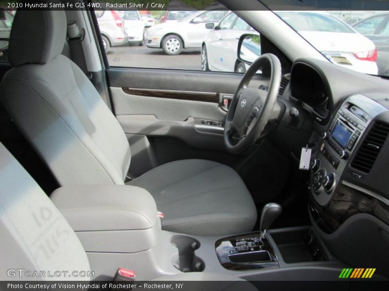 Radiant Silver / Gray 2010 Hyundai Santa Fe GLS 4WD